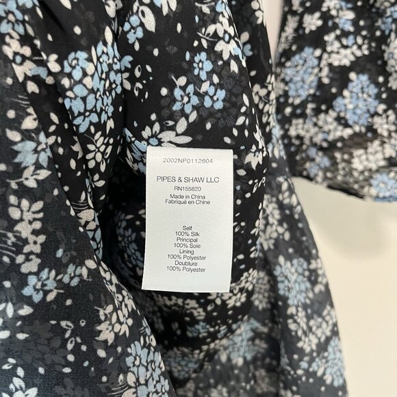 Veronica Beard Sean Black Foral Jacquard Silk Mini Dress Size 8 - Picture 6 of 9